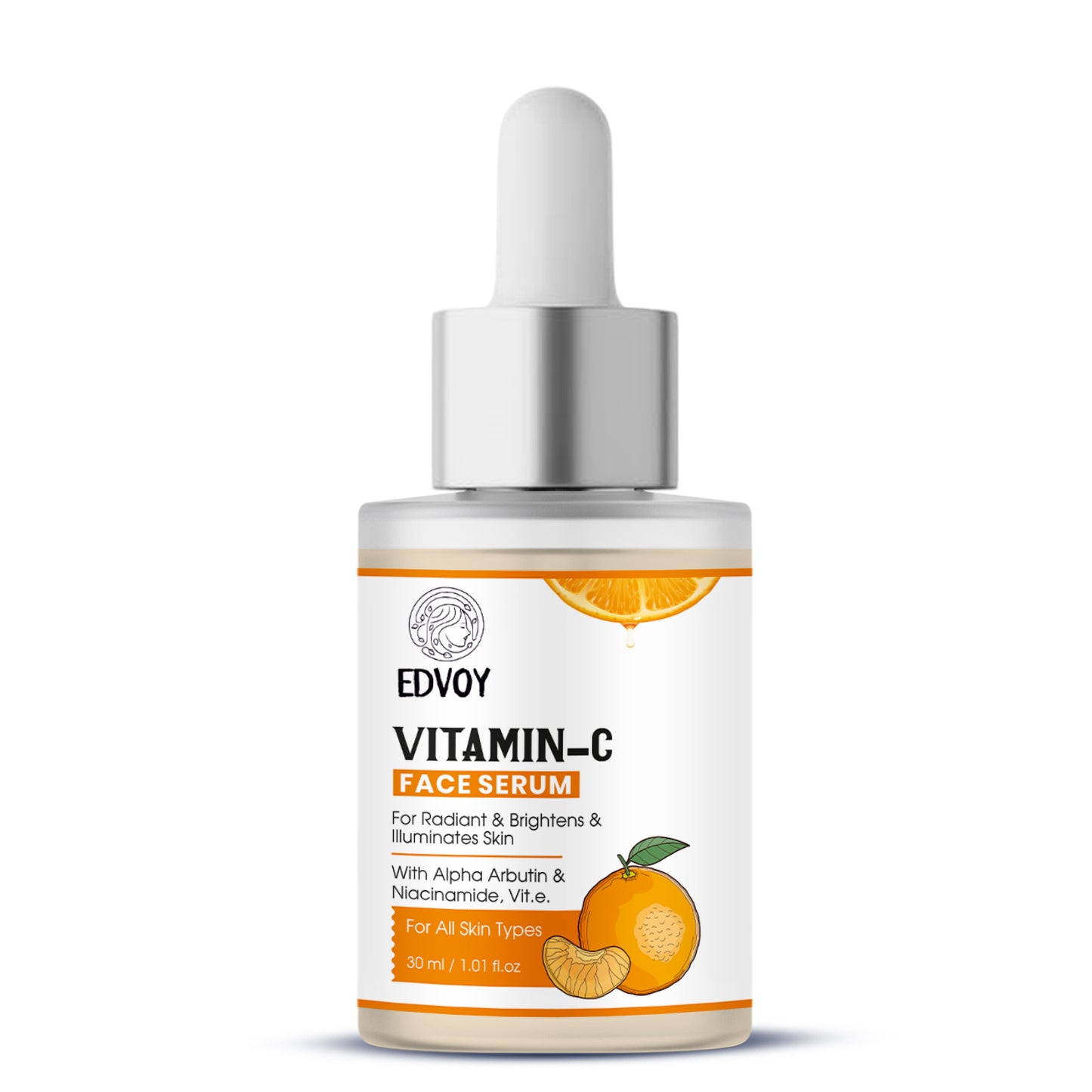 EDVOY Vitamin C face serum with Alpha Arbutin, Niacinamide & Hyaluronic Acid | Skin Brightening & Hydration | For All Skin Types (30 ml)